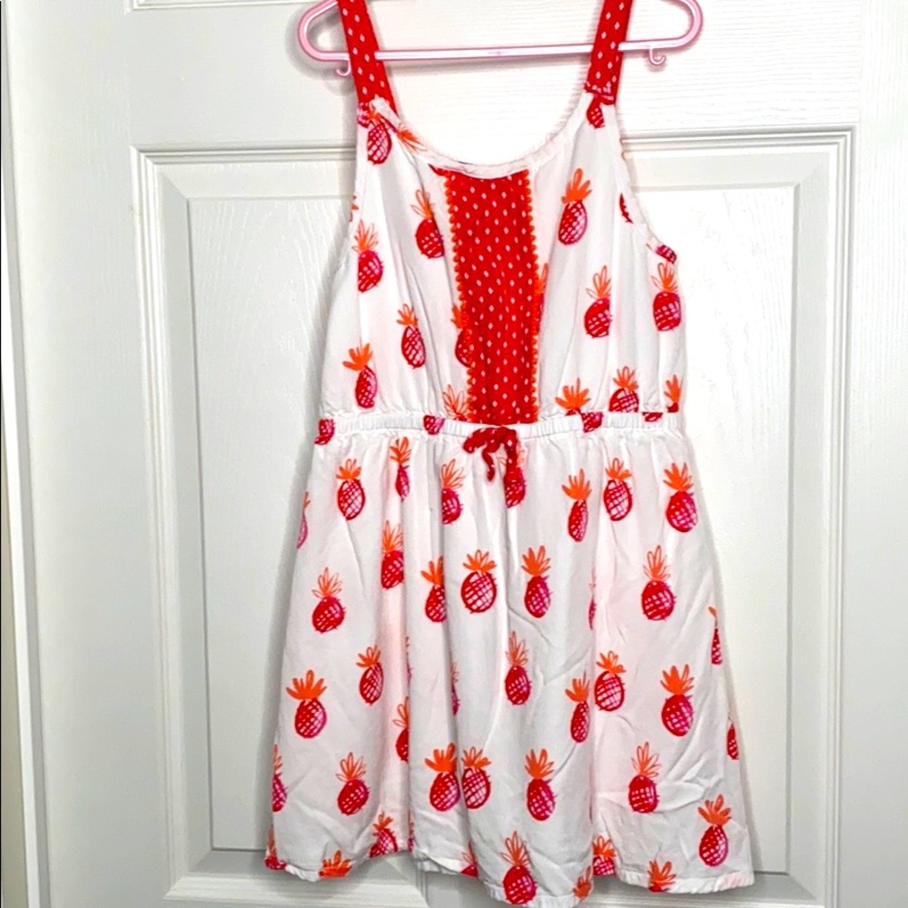 Red and Orange Pineapple Dress